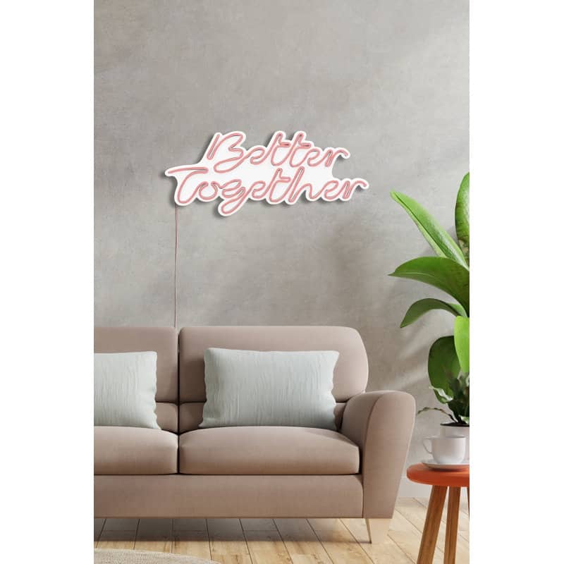 Better Together Led Neon Light Wall Decor Art Pink Bed Bath better-together-led-neon-light-wall-decor-art-pink-bed-bath