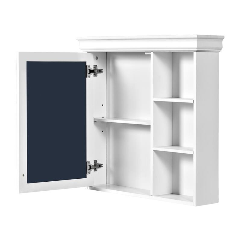 30'' x 28'' Wall Mounted White Bathroom Medicine Cabinet with Mirror