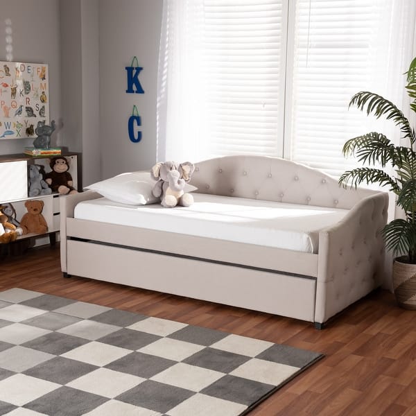 slide 1 of 20, Becker Modern and Contemporary Transitional Daybed with Trundle