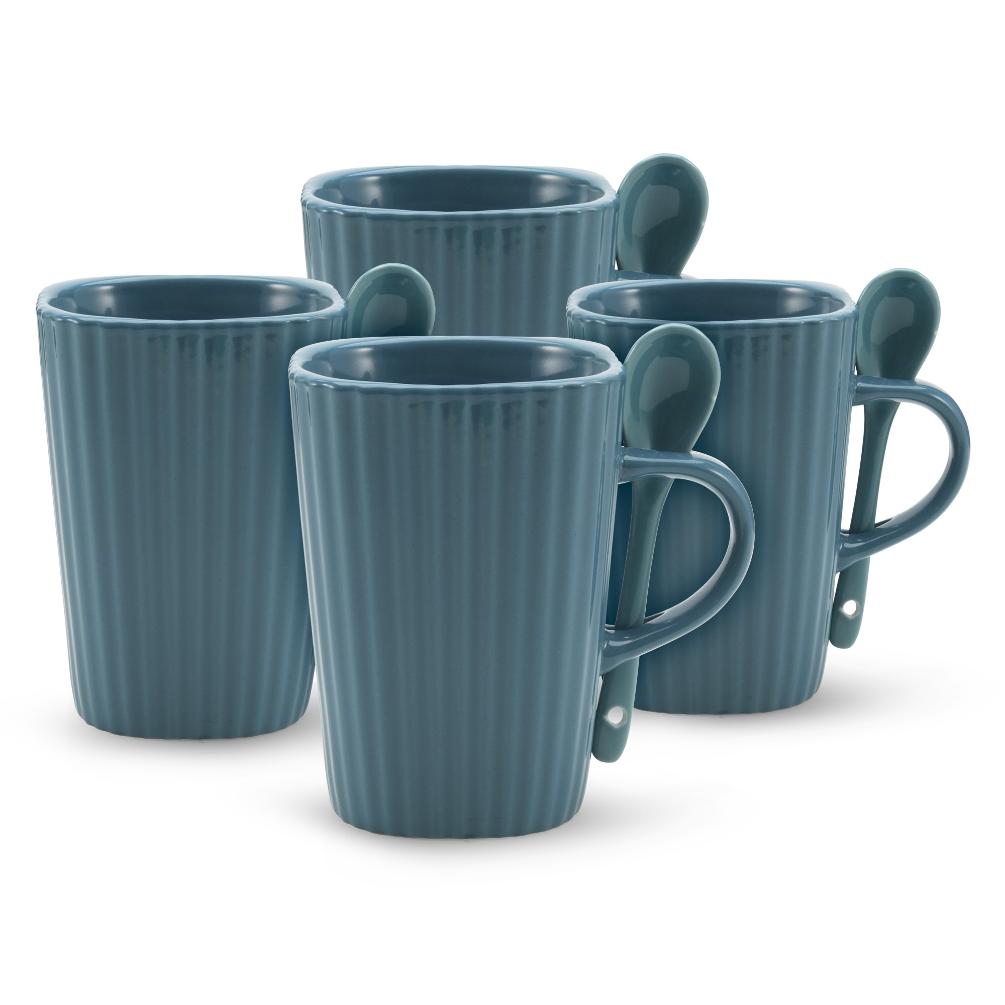 American Atelier 14 oz Coffee Mug and Spoon in Handle Set of 4 - Bed Bath &  Beyond - 38192508