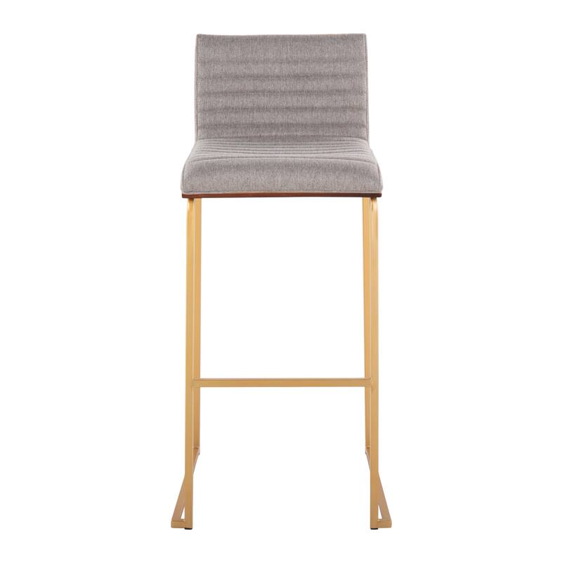 Silver Orchid Magda 30" Fixed-Height Upholstered Bar Stool (Set of 2)