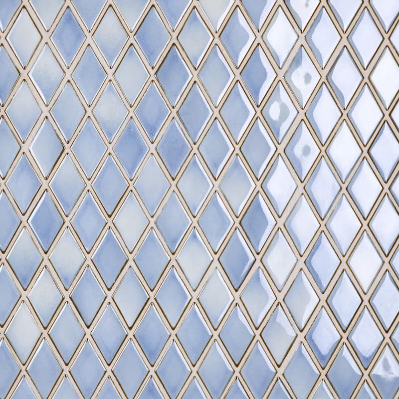 Merola Tile Hudson Kite Frost Blue 10-1/8" x 11-3/4" Porcelain Floor and Wall Tile