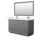 Option Dark Gray, Bronze Trim, White Cultured Marble Top