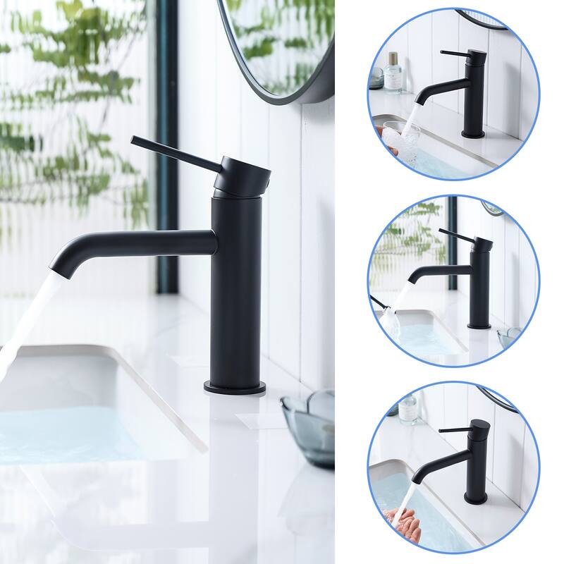 Single-Handle Deck-Mounted Bathroom Sink Faucet