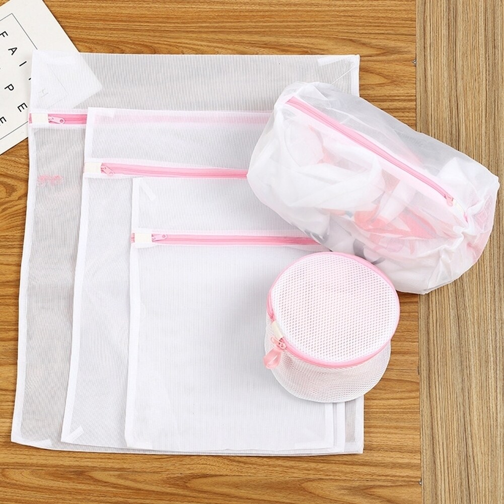 7Pcs Laundry Bags Clothes Bra Underwear Reusable Mesh Net Washing Zipper  Pouch - White - Bed Bath & Beyond - 35657246