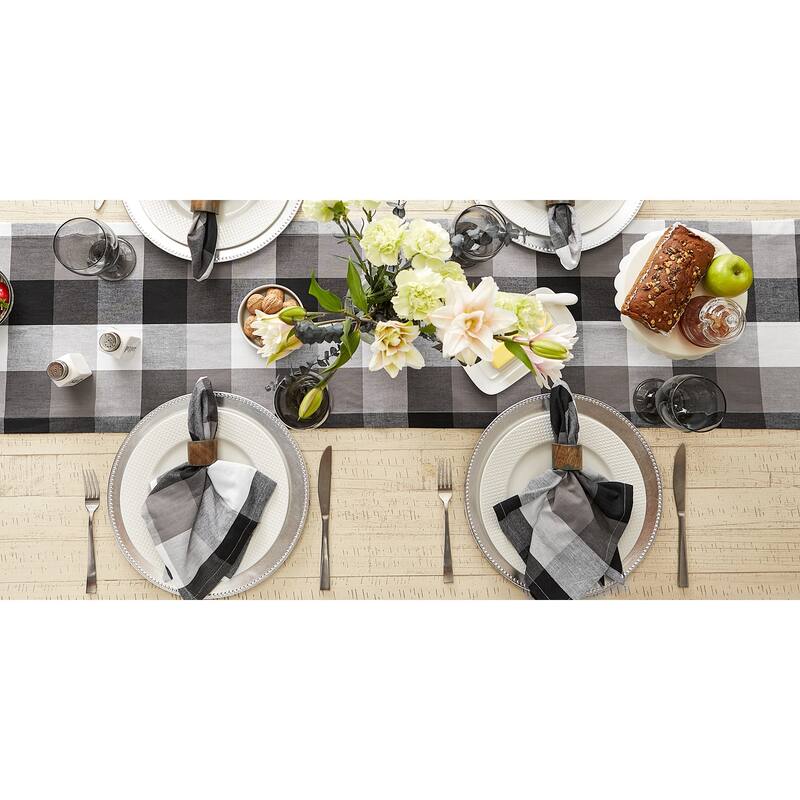 DII Tri Color Check Table Runner