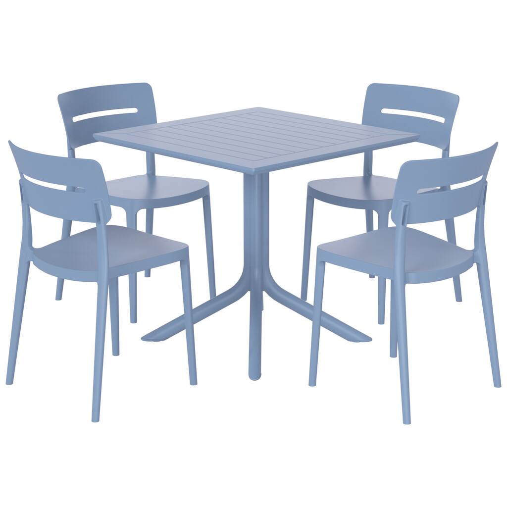 Frond and Form 4-Person Outdoor Square Dining Set