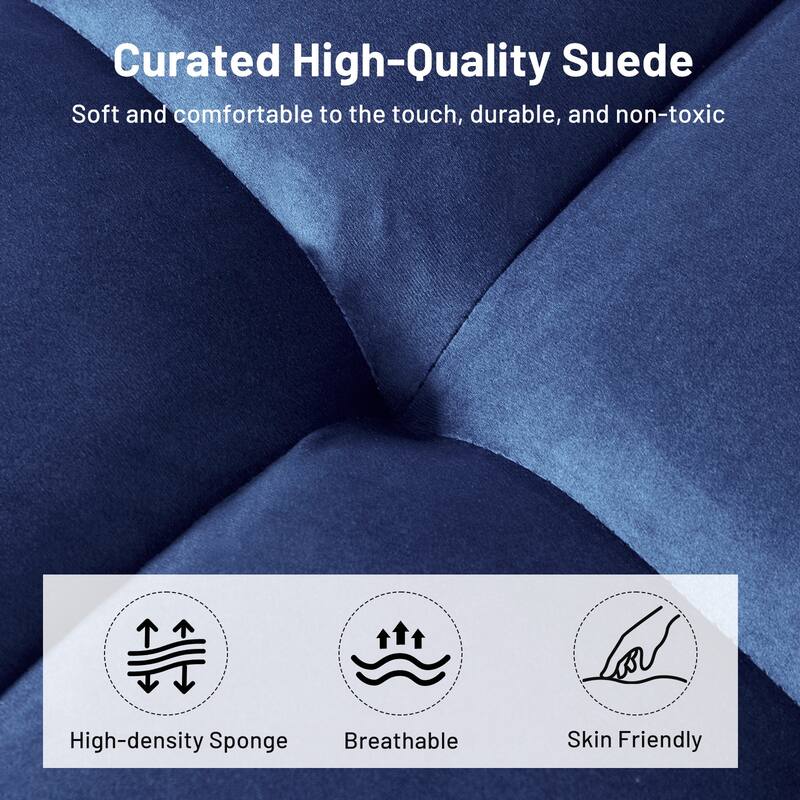 3-in-1 Convertible Sleeper Loveseat Pull Out Twin Size Suede Sofa Bed with 2 Pillows & Pocket