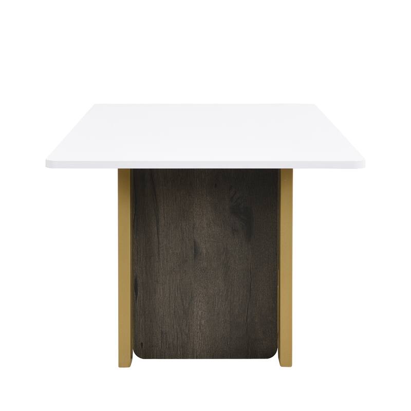 Modern Light Luxury Coffee Table Set of 2, Small Square Coffee End Table with Spacious Top