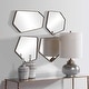 preview thumbnail 6 of 6, Scandinavian Style Wall Mirrors - 20" - Gold - Set of 4