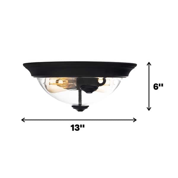 dimension image slide 3 of 4, 13" Prominence Home Designer Series Flush Mount Bowl Light