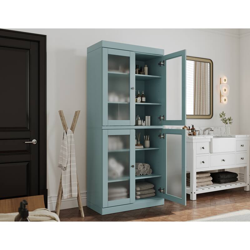 100% Solid Wood 32" Bathroom Cabinet with Optional Doors by Palace Imports