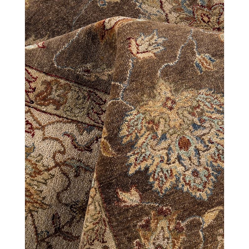 Oushak One-of-a-Kind Handmade Area Rug, Brown - 8' 2" x 9' 9"