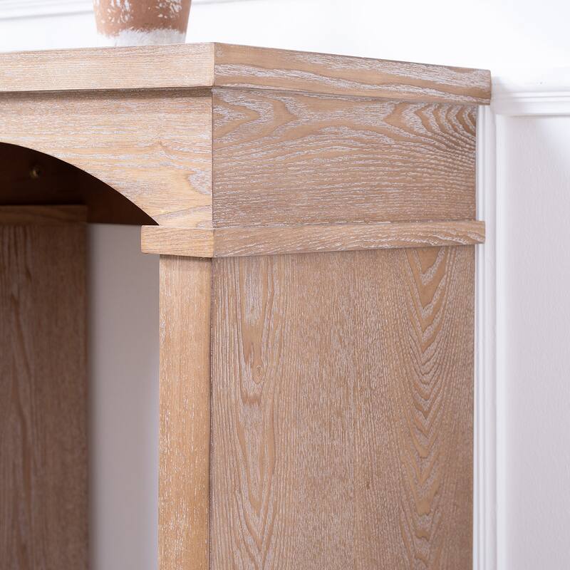 Rustic Archway Console Table - 60"Long Entryway Table with Decorative Arched Legs,Natural Wood Finish, Narrow Sofa Table