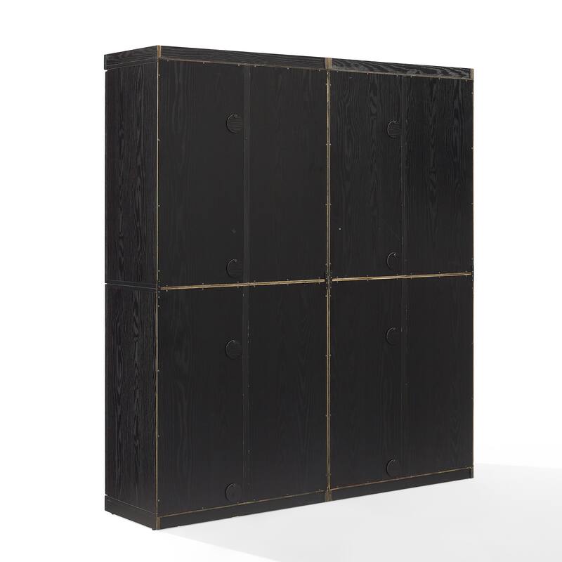 Crosley Essen 2Pc Glass Door Kitchen Pantry Storage Cabinet Set