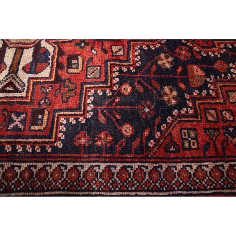 ECARPETGALLERY Hand-knotted Anatolian Vintage Dark Navy, Red Wool Rug - 4'4 x 7'9