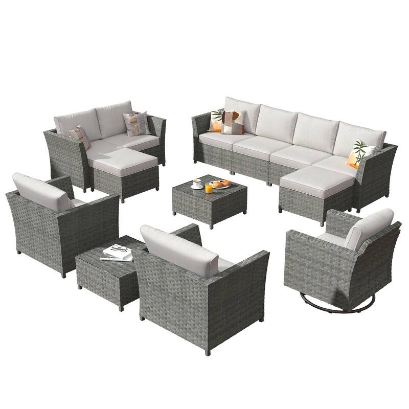 XIZZI 13-piece Outdoor Patio Furniture Conversation Set