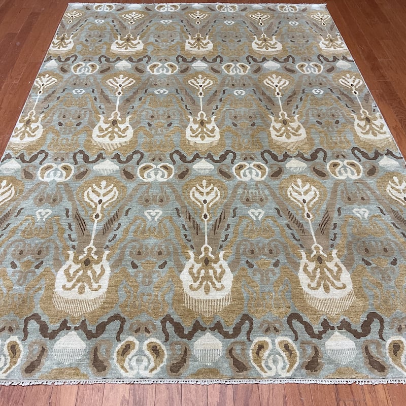 HERAT ORIENTAL Handmade Ikat Wool Rug - 5'6" x 8'11"