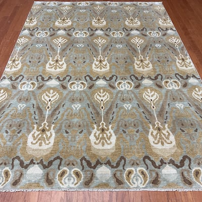 HERAT ORIENTAL Handmade Ikat Wool Rug - 5'6" x 8'11"