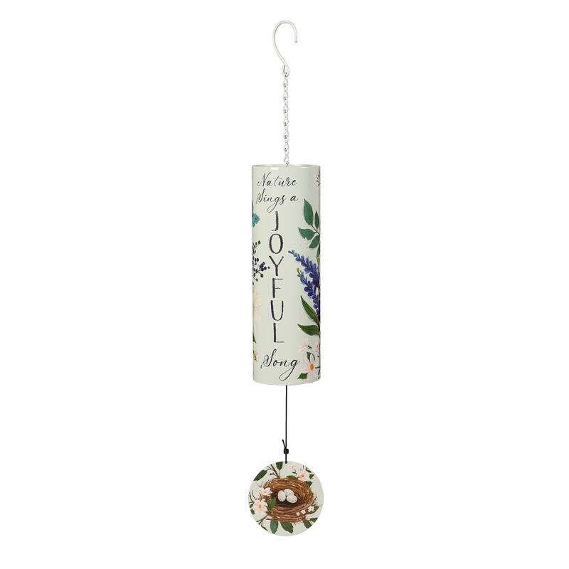 36" Cylinder Wind Chime, "Nature Sings a Joyful Song"