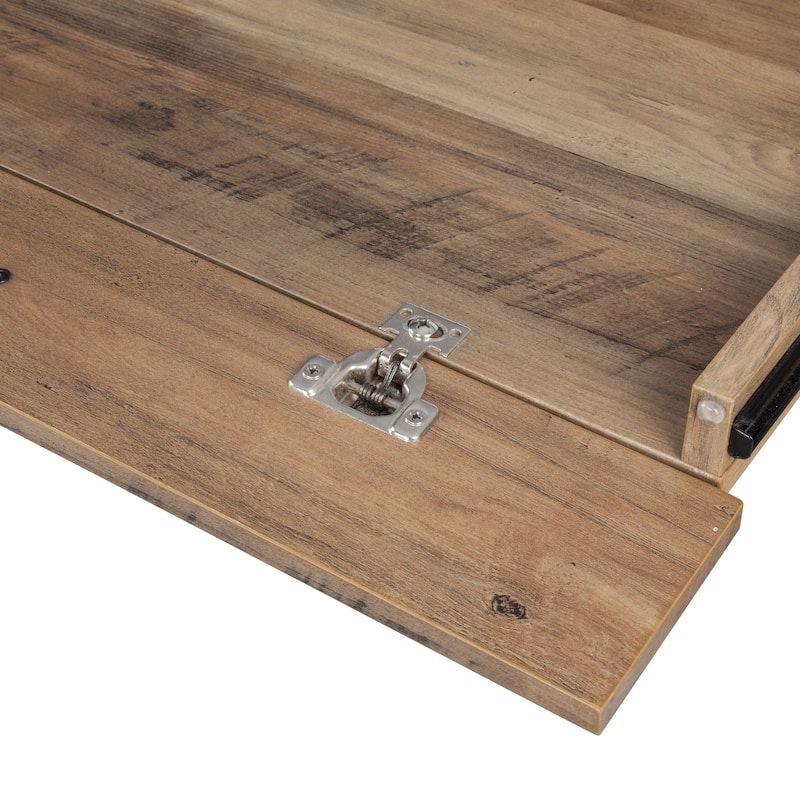 Oxford 59" Rustic Oak Wooden Farmhouse Executive Desk