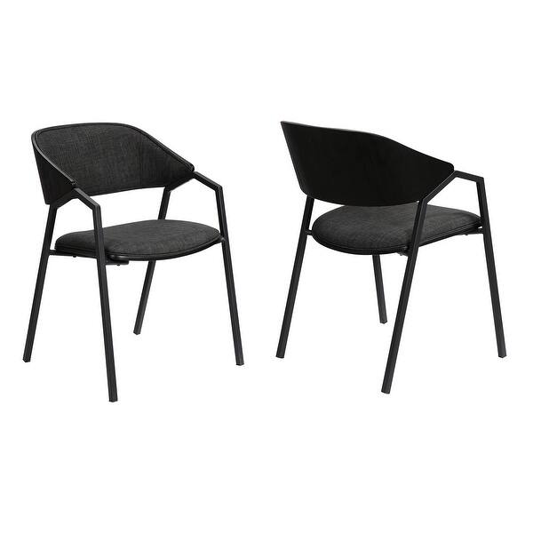 Shop Austin Charcoal Modern Dining Accent Chairs Set Of 2 On Sale Overstock 30773987