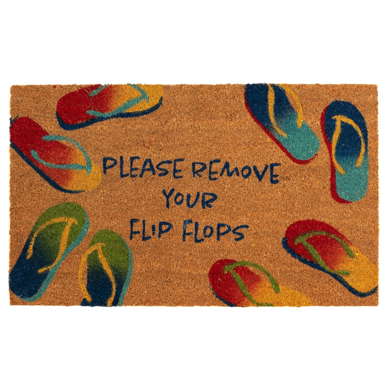 Liora Manne Natura Remove Flip Flops Outdoor Mat Spice 24"X36"