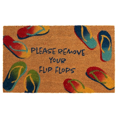 Liora Manne Natura Remove Flip Flops Outdoor Mat Spice 24"X36"