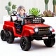 preview thumbnail 1 of 25, 12V Kids Ride-On Car with Remote Control, Ride on Truck with Back Trailer, Spring Suspension, & Seatbelt - Electric Vehicle Red