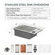 preview thumbnail 5 of 7, 33 in. Drop-In/Topmount Single Bowl 16 Gauge Brushed Nickel Stainless Steel Workstation Kitchen Sink with Glass Rinser