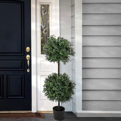 National Tree Company 46-Inch Artificial Boxwood Double Ball Topiary Tree - 46 in