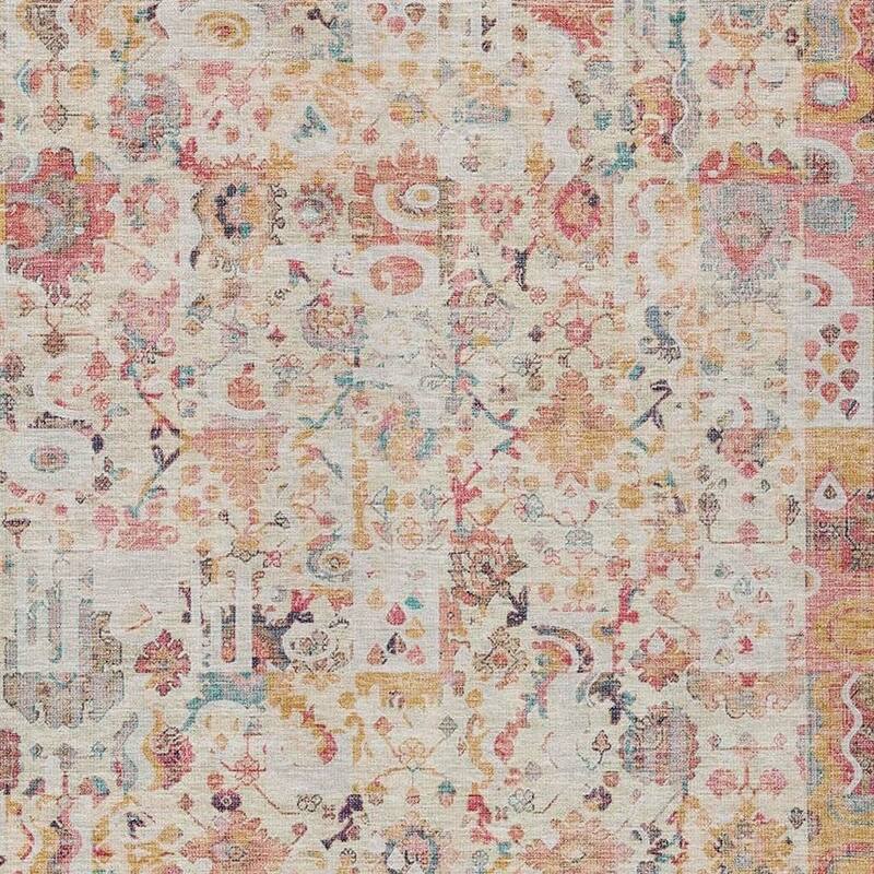 HomeRoots Patchwork Traditional Rectangle Outdoor Rug
