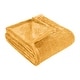 preview thumbnail 23 of 69, Superior Classic Solid Fleece Blanket Plush Medium Weight Full/Queen - Gold
