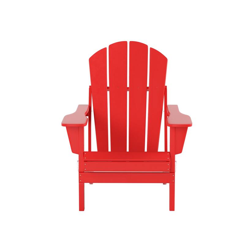 Laguna Hdpe All Weather Outdoor Patio Foldable Adirondack Chairs Conversation Set (4-Piece Set)