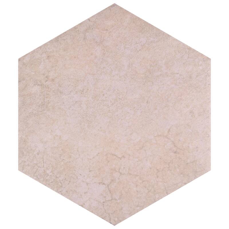 Merola Tile Heritage Hex Rose 7" x 8" Porcelain Floor and Wall Tile
