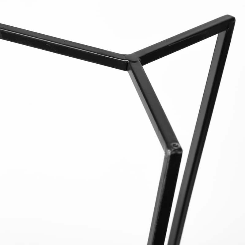 Abigail I Large Gunmetal Gray Metal Table Candle Holder - 8"W x 8"D x 30"H