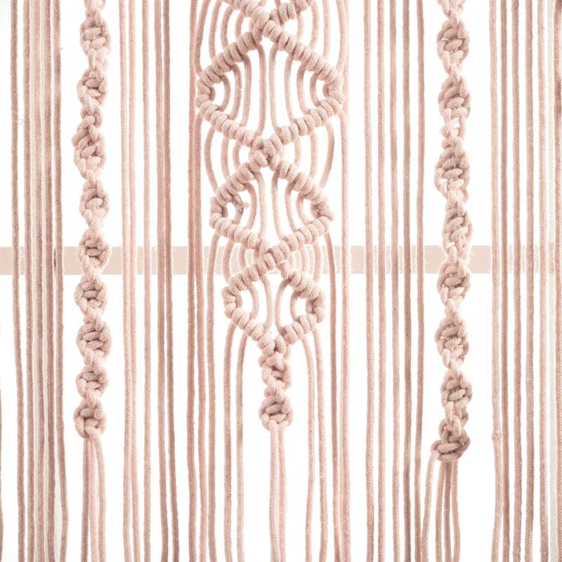 Lush Decor Boho Macrame Textured Cotton Valance/Kitchen Curtain/Wall Decor