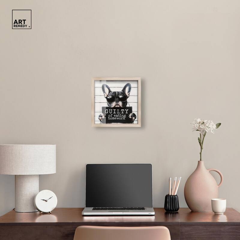 Guilty of Eating Homework Shadowbox by Art Remedy