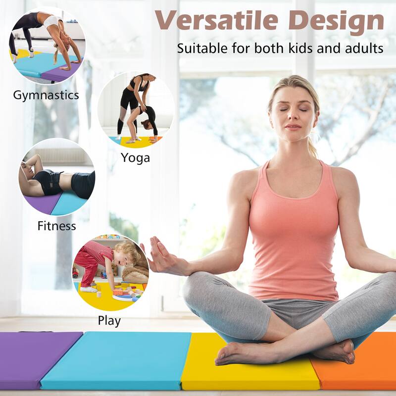 Costway 5-Panel Folding Gymnastics Thick Mat 6.6' x 2.5' Tumbling Mat - See Details