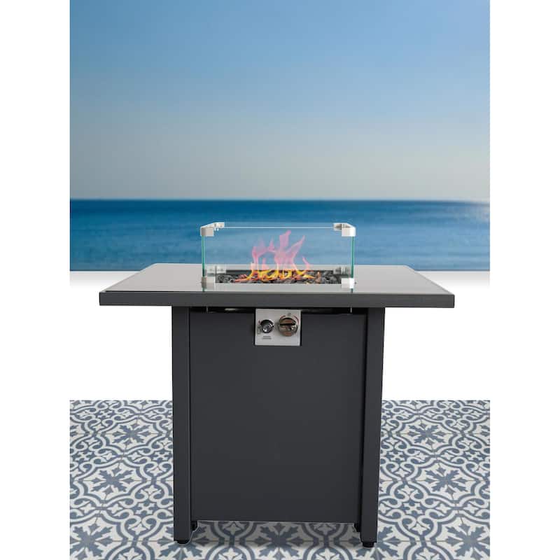 Living Source International Fire Pit for Outdoor Home Garden Backyard Fireplace (30 Inch Steel Grey) - Grey