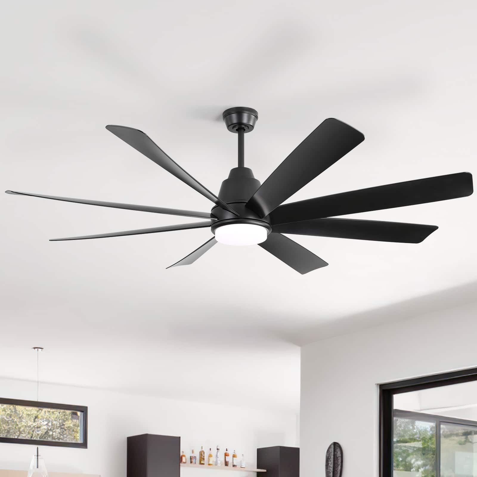 Sofucor 66/72"Smart Ceiling Fans with Lights,Indoor/Outdoor with Light and Remote,Compatible with Alexa/Google/App
