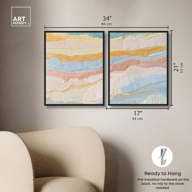 Morning Calm III Canvas Set of 2 by Art Remedy