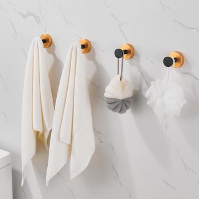 Round Base Towel Hooks, Towel Hooks with Screws, Set of 2