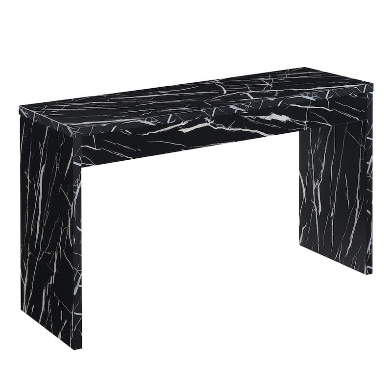Convenience Concepts Northfield Entryway Hall Console Table/Desk - Black Faux Marble