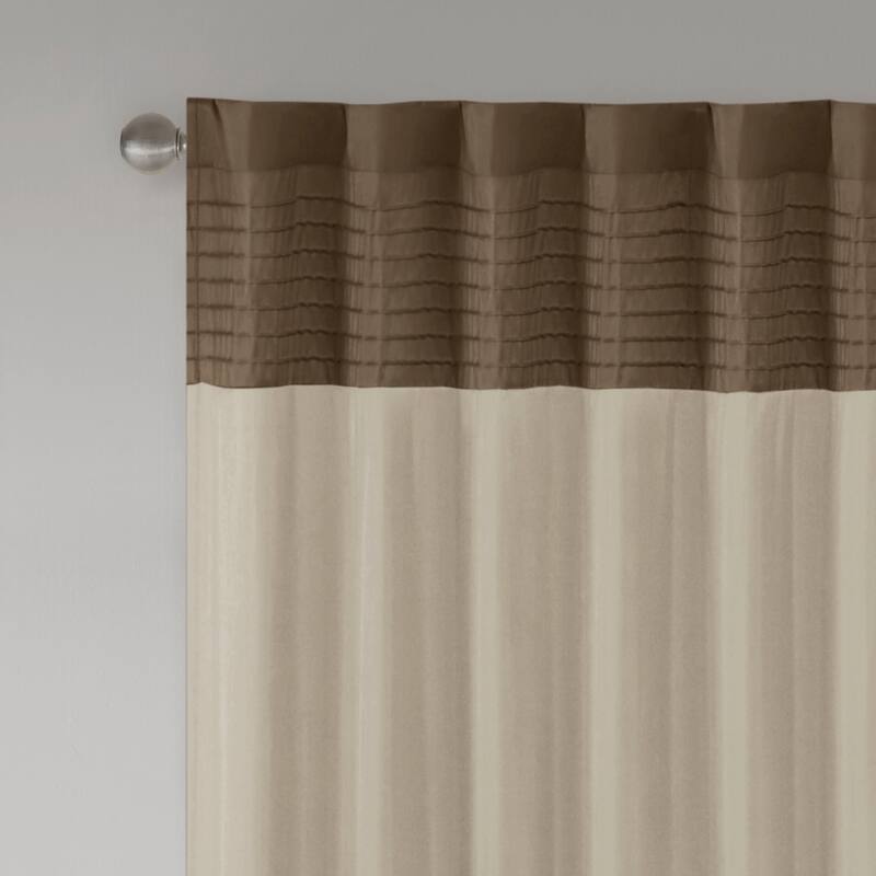 Madison Park Tradewinds Polyoni Pintuck Single Curtain Panel - 50 X 84