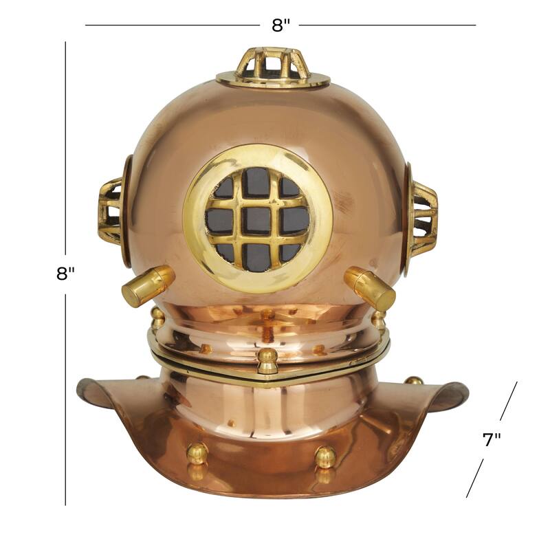 Metal Diver Helmet - Brass - Roche River Decor