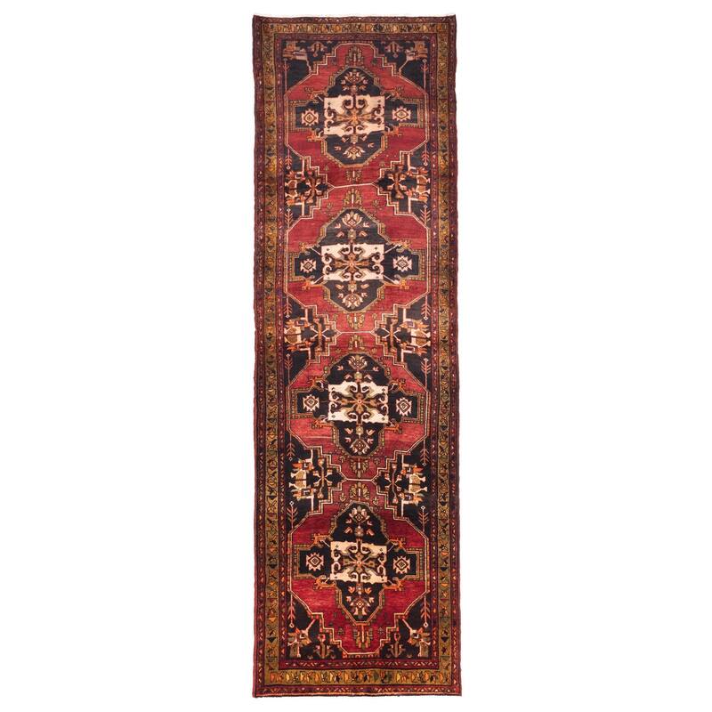 ECARPETGALLERY Hand-knotted Konya Anatolian Red Wool Rug - 3'11 x 13'4