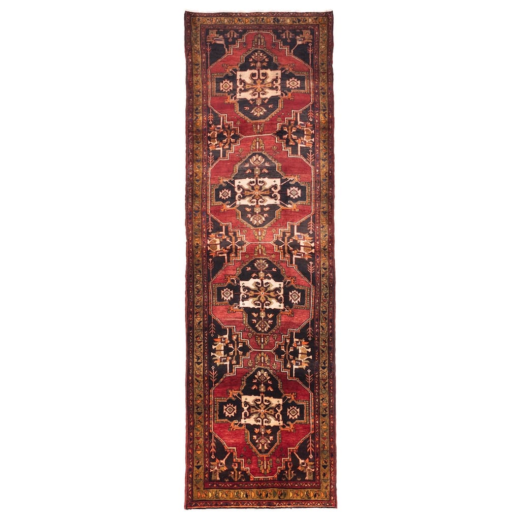 ECARPETGALLERY Hand-knotted Konya Anatolian Red Wool Rug - 3'11 x 13'4
