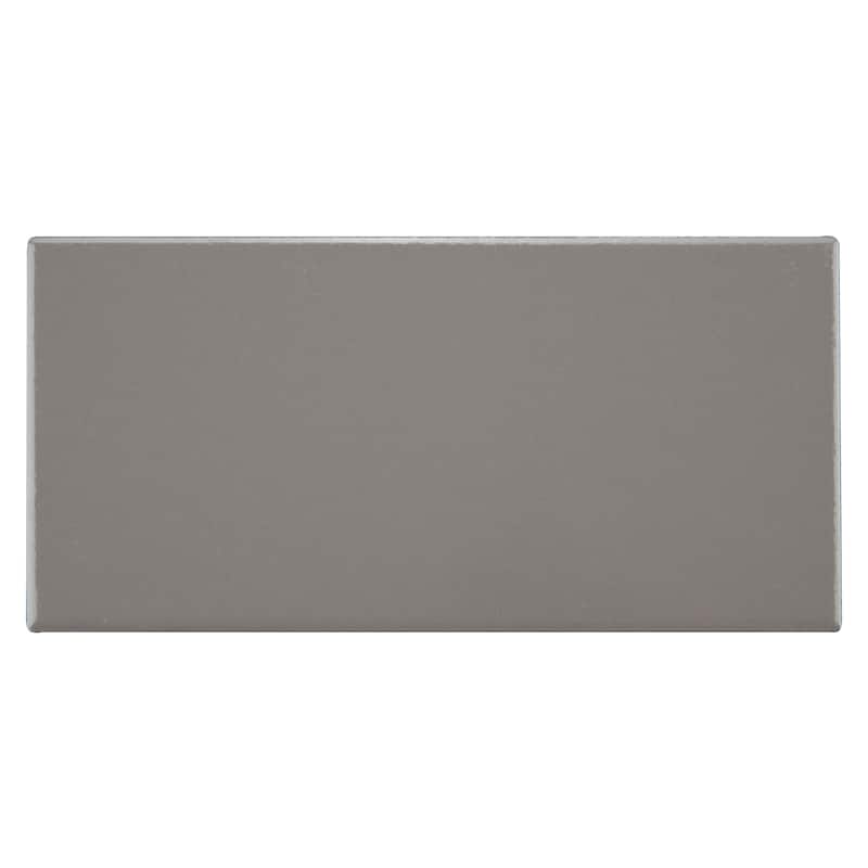 Merola Tile Piscina Brick Matte Dark Grey 9-5/8" x 19-1/2" Porcelain Floor and Wall Tile