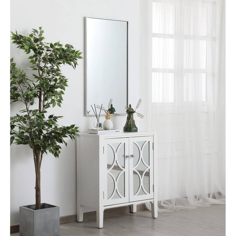 Elegant Lighting Eternity 36" x 20" Rectangular Beveled Metal Framed